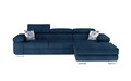 Coltar extensibil dreapta 4 locuri ELTAP, Armd-39, Armando, 289x203x85 cm, lemn/poliester, albastru inchis