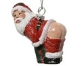 Glob Santa pants down, Decoris, 4x7.2x8 cm, plastic, multicolor