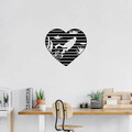 Decoratiune de perete, Diver, Metal, Dimensiune: 78 x 70 cm, Negru