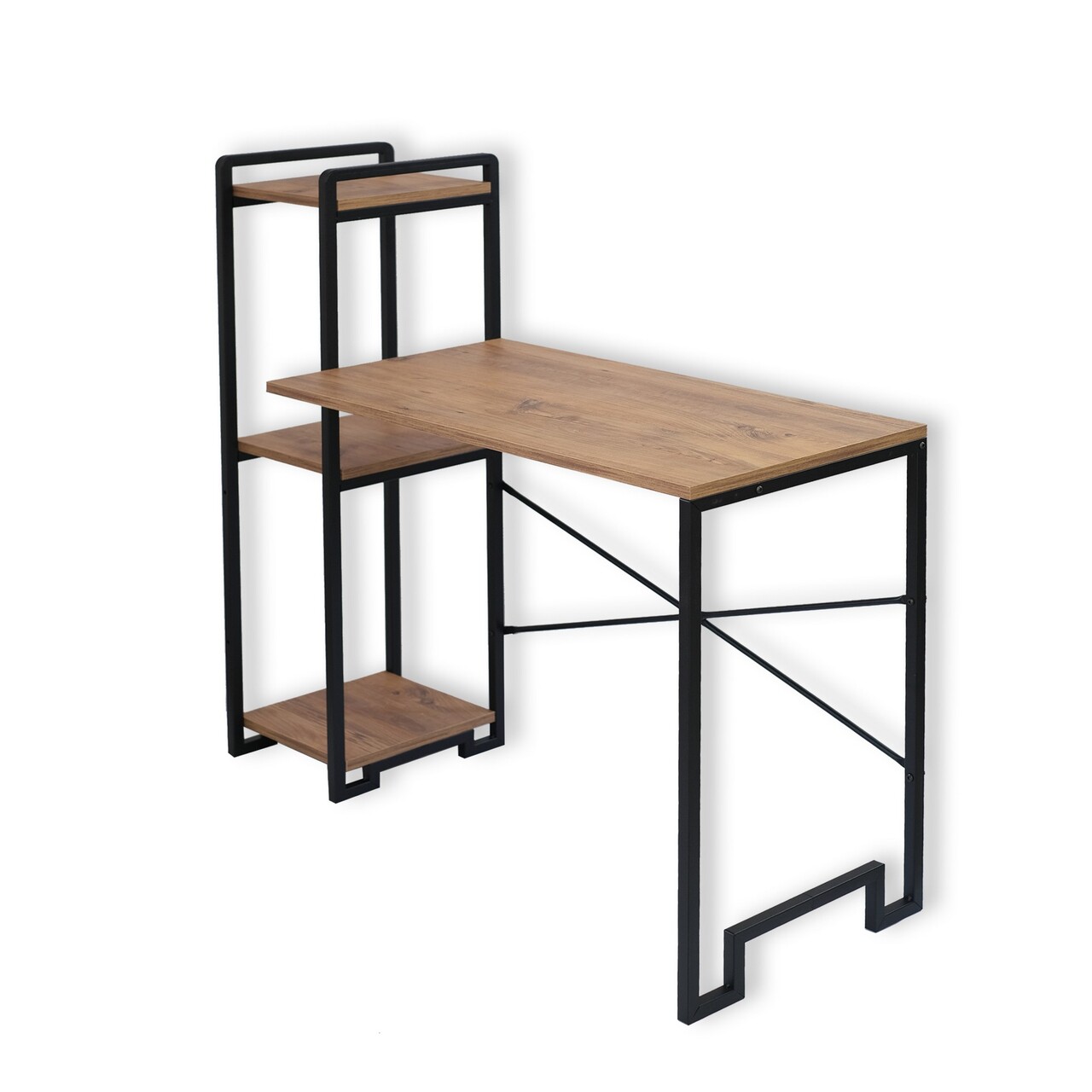 Birou, Puqa Design, Home, 45x120x108 cm, PAL, Pin Atlantic / Negru - 2 | YEO