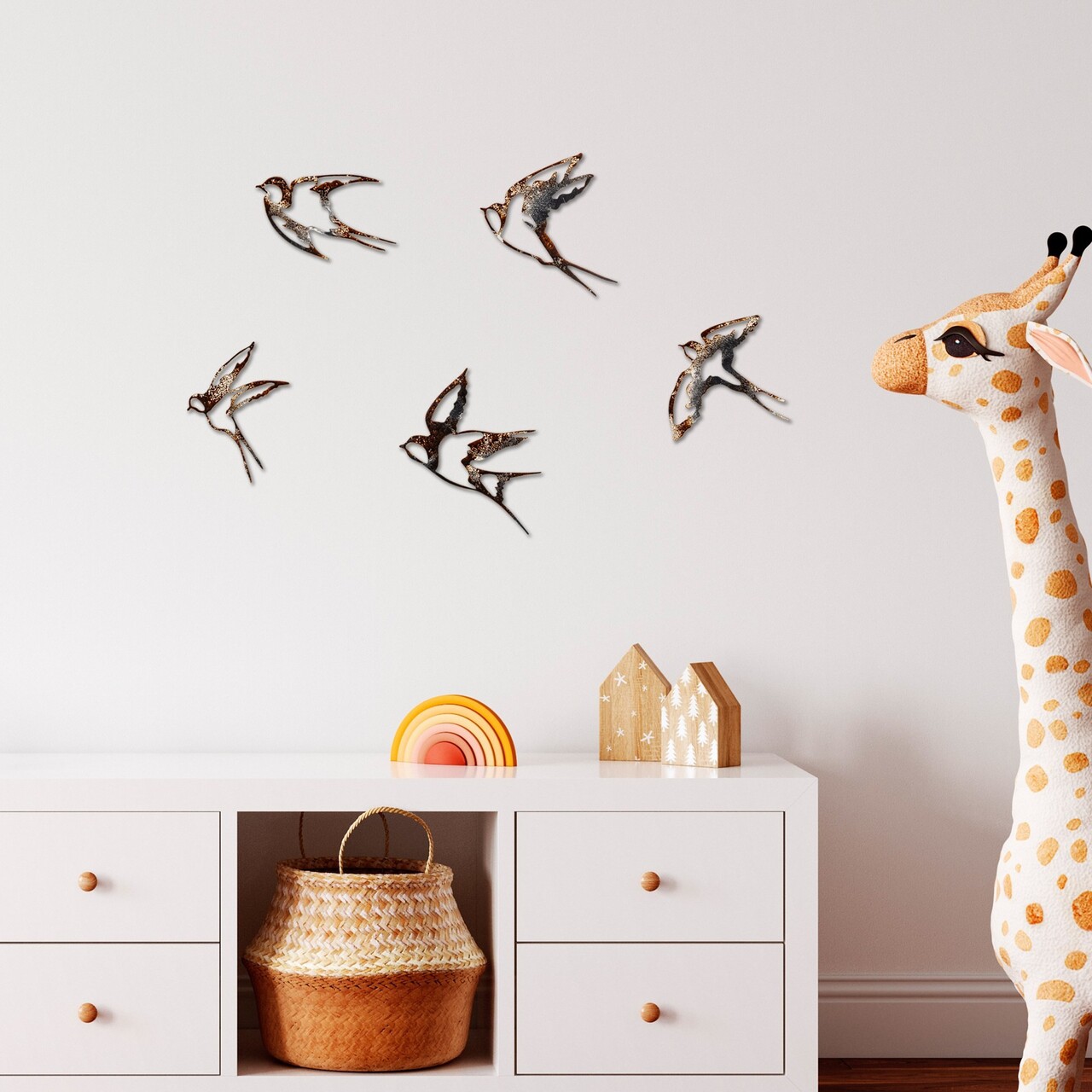 Decoratiune de perete, Birds-2, Dimensiune 1: 19 x 14 cm, Multicolor - view 4