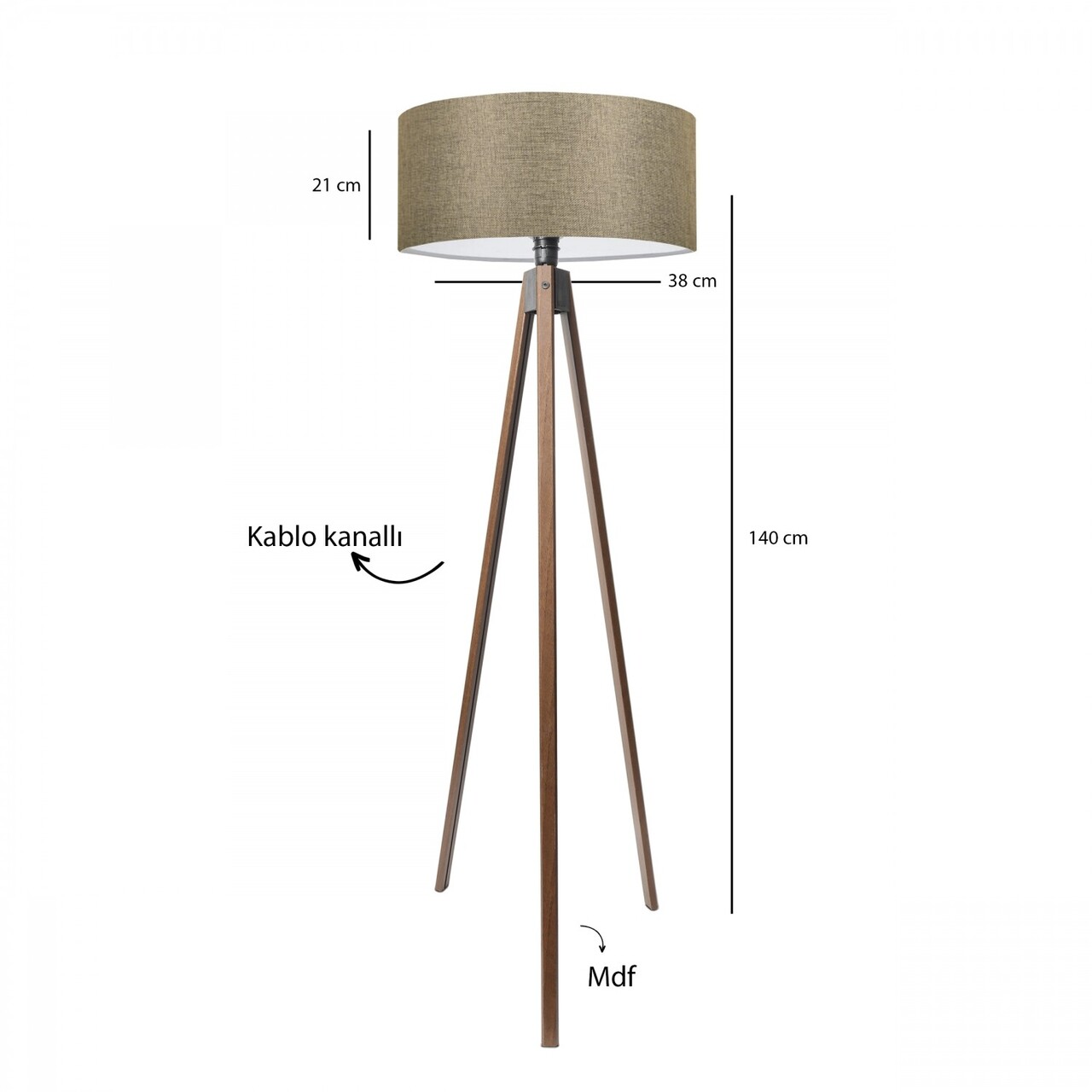 Lampadar, L'essentiel Maison, 780SGN4634, Bej nisip - view 3