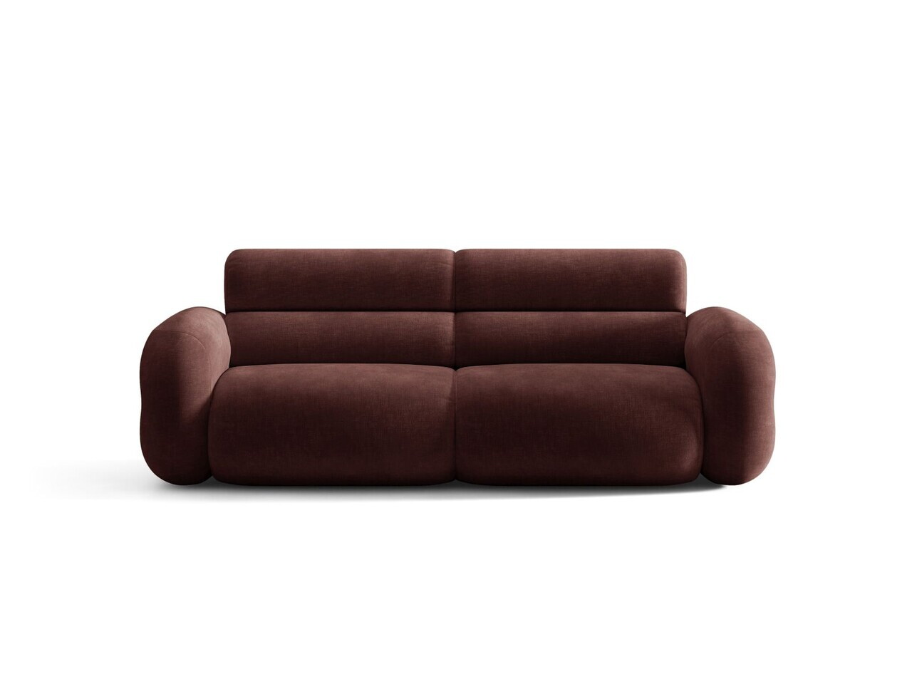 Canapea 3 locuri, Neo, Micadoni Home, 220x100x83 cm, tesatura Chenille, maro cherrywood
