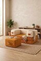 Set fotoliu si taburet, Atelier del Sofa, 326NYR1146, Muștar / Cremă