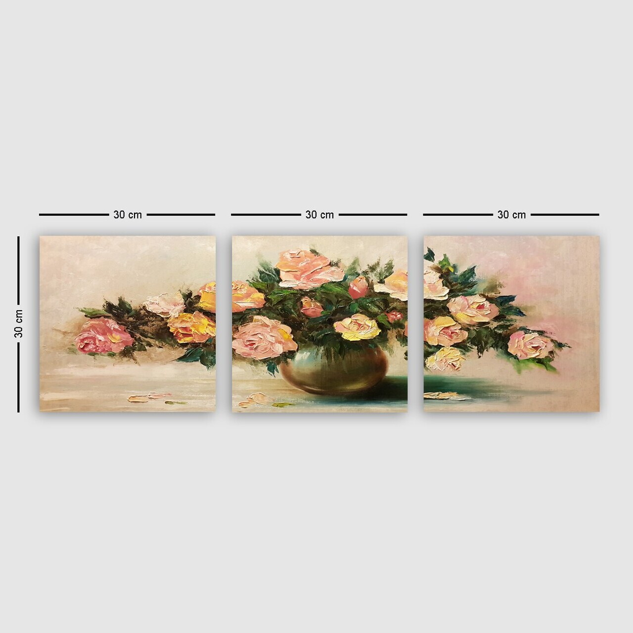 Tablou decorativ, PCCKM1, Canvas, Rama din lemn (grosime 3 cm), Multicolor — imaginea 2