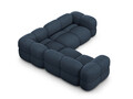 Coltar simetric 4 locuri, Loretto, Cosmopolitan Design, 250x250x68 cm, tesatura structurata, albastru inchis