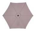 Umbrela pentru gradina/terasa Delfi, Bizzotto, Ø270 cm, stalp Ø38 mm, otel/poliester, gri/grej