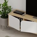 Comoda TV, Decortie, Spark, 180 x 35 x 35.6 cm, pal melaminat, alb/stejar