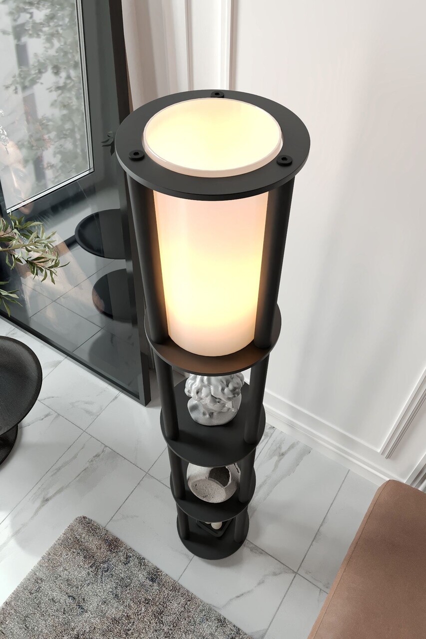 Lampadar, L'essentiel Maison, 666PTR1142, Negru - view 6