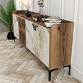 Consola, Hommy Craft, Venedik, 180 x 78 x 35 cm, pal melaminat, nuc/alb