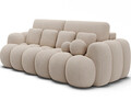 Canapea extensibila 3 locuri ELTAP, Cotonn, 256x119x105 cm, lemn/poliester, bej