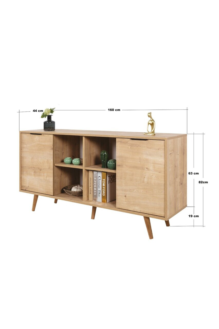 Consola, Hanah Home, Sina 4622, 160x82x44 cm, PAL, Maro — imaginea 5