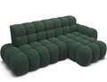 Coltar extensibil stanga 3 locuri ELTAP, Ceedro, 283x165x98 cm, lemn/poliester, verde inchis