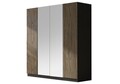 Dulap pentru haine, Cordelia, FRN-9006, Lemn / Negru / Pin Atlantic