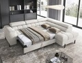 Coltar extensibil dreapta 5 locuri ELTAP, RT-01AMO, Ferucce, 276x200x93 cm, lemn/poliester, alb