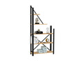 Corp biblioteca, Puqa Design, Eagle, 80x169.5x24 cm, PAL, Safir / Negru