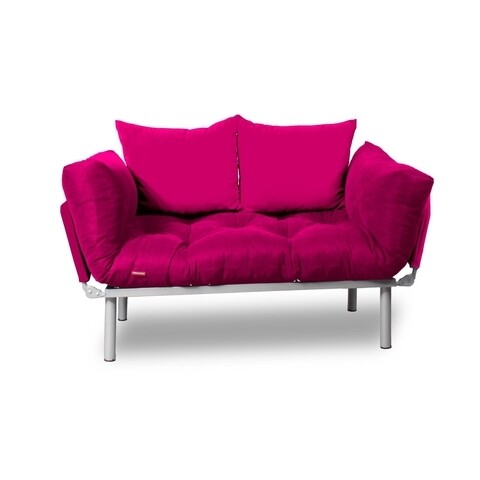 Poza Canapea extensibila Gauge Concept, Pink, 2 locuri, 190x70 cm, fier/poliester