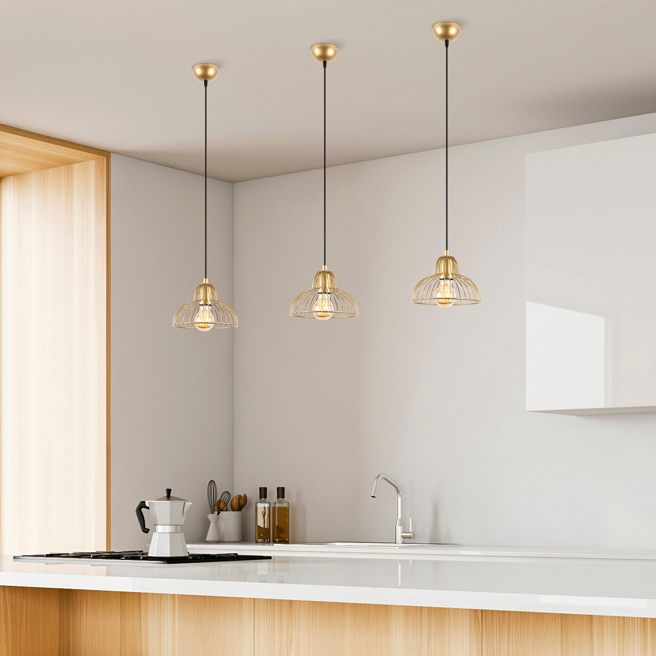 Lustra, Fulgor, 942FLG1436, Metal, Auriu - 2 | YEO