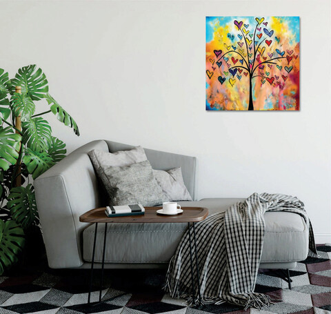 Tablou decorativ, kc434, 50% bumbac / 50% poliester, canvas imprimat, multicolor