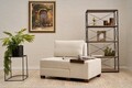 Fotoliu extensibil, Balcab Home, 825BLC4711, Lemn, Crem