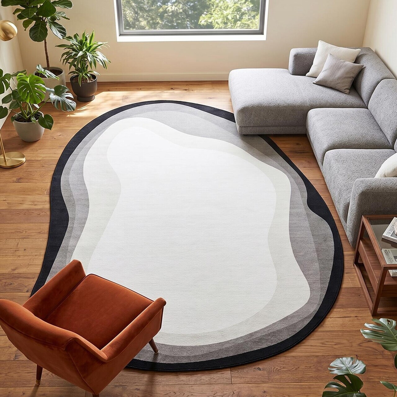 Covor, Fr407, 100x300 cm, Gri — imaginea 2