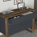 Comoda Bumerang, Tera Home, 110x44.8x76 cm, maro/antracit