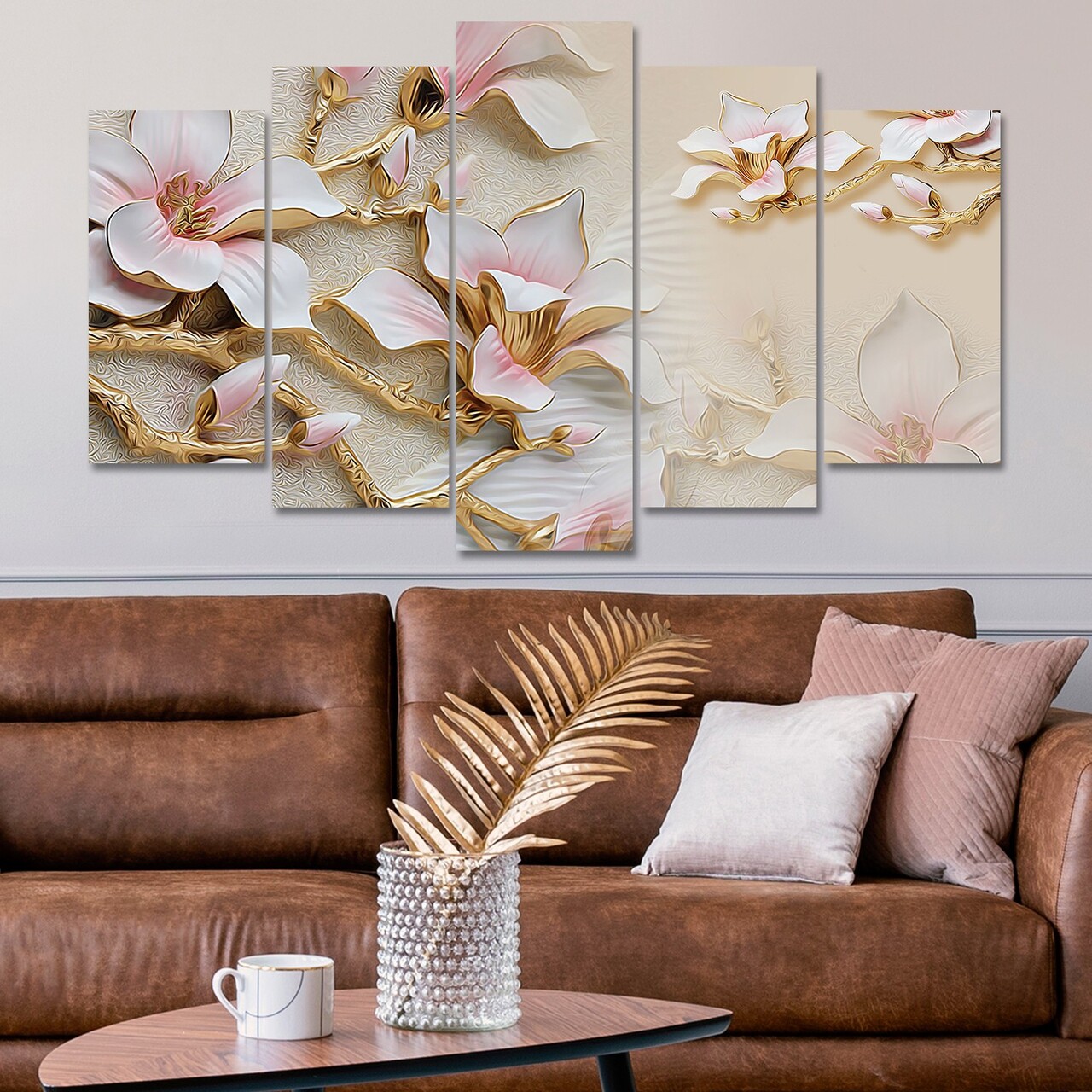 Set 5 tablouri decorative 5MDF4589_60100 (100 x 60) 3 mm Multicolor