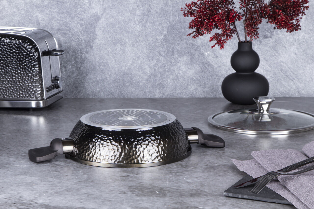 Oala cu capac Berlinger Haus, Primal Gloss, 24 cm, 2.3 L, aluminiu forjat, negru - imagine 10