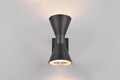 Aplica de perete pentru exterior Ardas, TRIO, 7.6x15x20 cm, 10W, 2x GU10, aluminiu turnat, negru mat