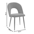 Scaun Jonah, Pakoworld, 55x57x85 cm, metal/catifea, roz