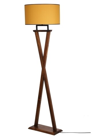 Lampadar, luin, 8280-2, e27, 60 w, lemn/textil