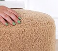 Taburet, Fluffe, 209FLF1141, Blana artificiala, Cafeniu