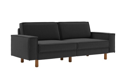 Canapea 3 locuri, Atelier del Sofa, 918CMF1239, Cadru: 100% OȚEL, Gri noapte / Nuc