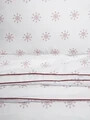 Lenjerie de pat pentru o persoana Frio, Homla, 140x200 cm, 2 piese, bumbac, alb/rosu