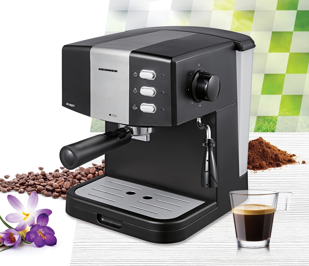 Espressor Heinner, 850 W, 1.5 L, negru