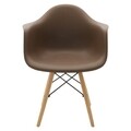 Scaun Julia Armchair, Pakoworld, 62x60x78.5 cm, lemn de fag/polipropilena, mocha
