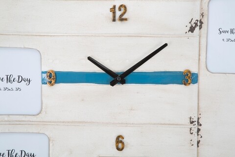 Ceas de perete cu rame foto Roulotte, Mauro Ferretti, 79x46.5 cm, fier