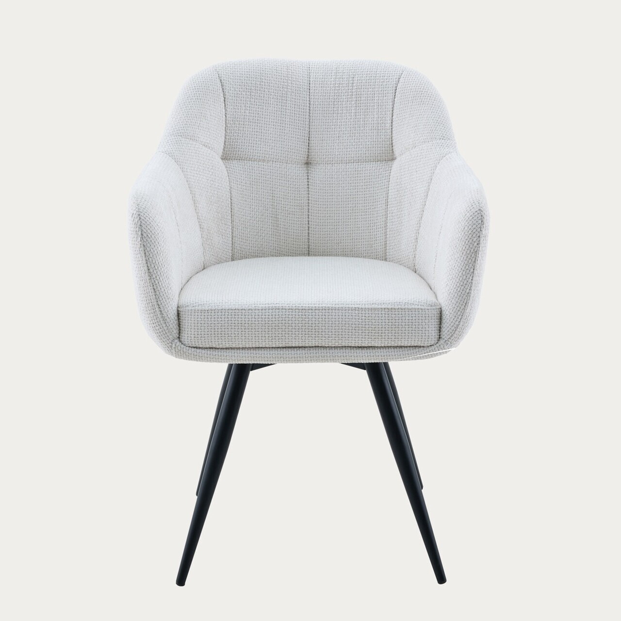 Scaun Comodo, Homla, 59x58x84 cm, metal/poliester, ecru - view 2