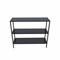 Bufet, Hanah Home, 3 Katlı, 100x85x30 cm, Negru / Fume