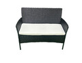 Set mobilier de gradina 4 piese Heinner, 99x41x79 cm/71x41x39 cm, otel/sticla, negru