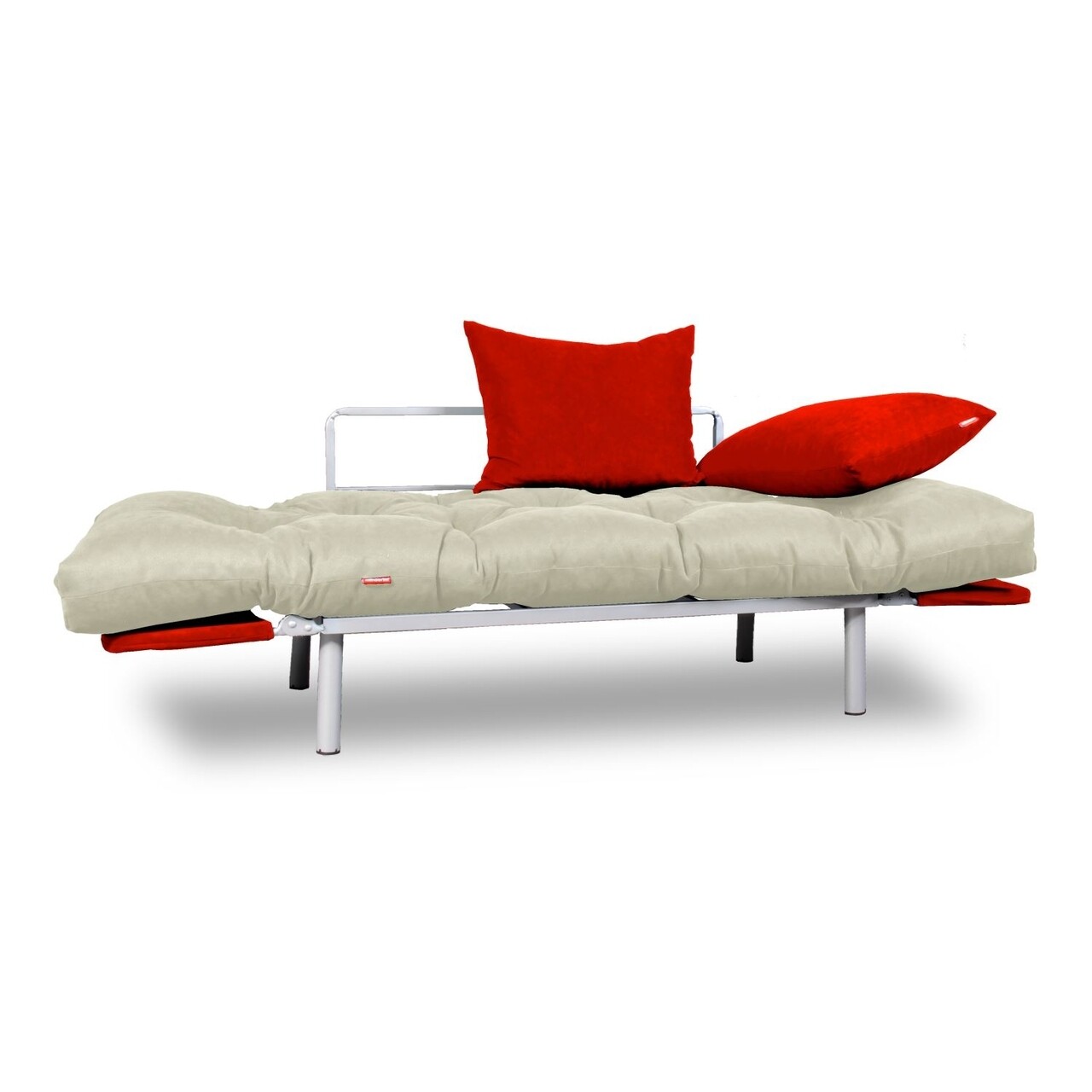 Canapea Extensibila Gauge Concept, Cream Red, 2 Locuri, 190x70 Cm, Fier/poliester