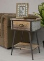 Noptiera Bronxs, Mauro Ferretti, 47.5x36.5x63.5 cm, fier, negru/gri