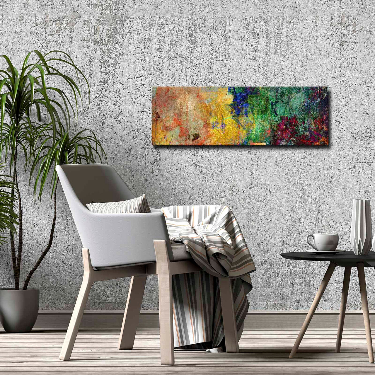 Tablou decorativ, 3090ABSC, Lemn, Multicolor - view 2