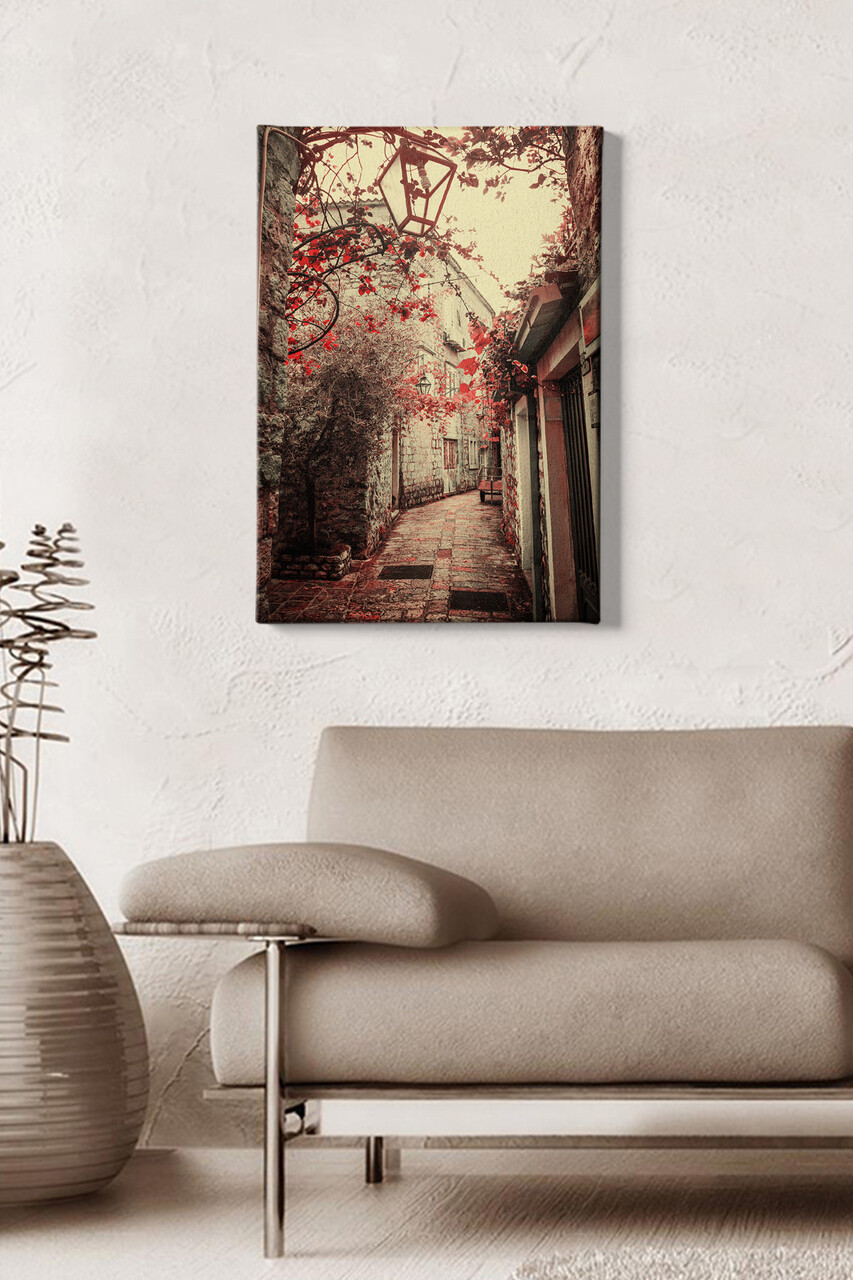 Tablou decorativ Kanvas Tablo (50 x 70) Cadru: 100% LEMN (grosime: 3 cm) Multicolor