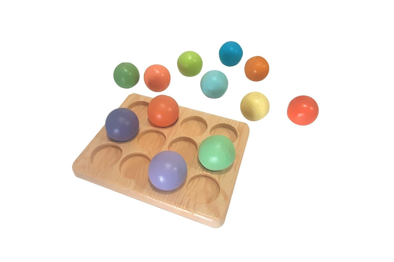 Jucarie pentru landou/carucior, Hanah Home, Pastel Balls, Multicolor - view 4