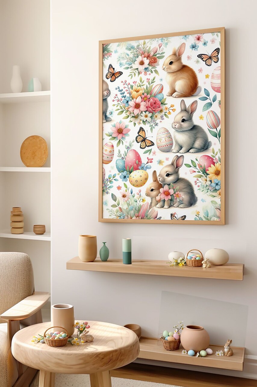 Tablou decorativ, Arteastermodel40-3348, MDF, Multicolor