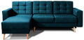 Coltar extensibil reversibil 3 locuri ELTAP, AsgL-25, Asgard, 248x162x93 cm, lemn/poliester, albastru inchis