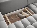Coltar extensibil dreapta 4 locuri ELTAP, Bon-41, Bonett, 250x175x92 cm, lemn/poliester, gri deschis