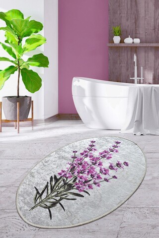 Covor, lavender oval djt , 60x90 cm, catifea, multicolor