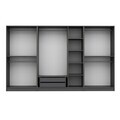 Dulap pentru haine, Hanah Home, Nisa, 315x210x52 cm, Antracit